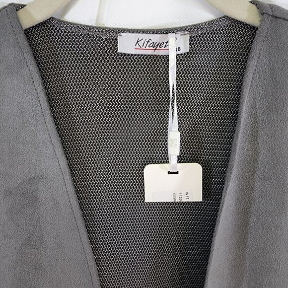 Kifayet sleeveless open front cardigan, Large - Picture 4 of 6